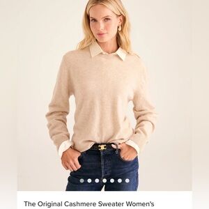 Naadam sweater crewneck beige oatmeal cashmere
